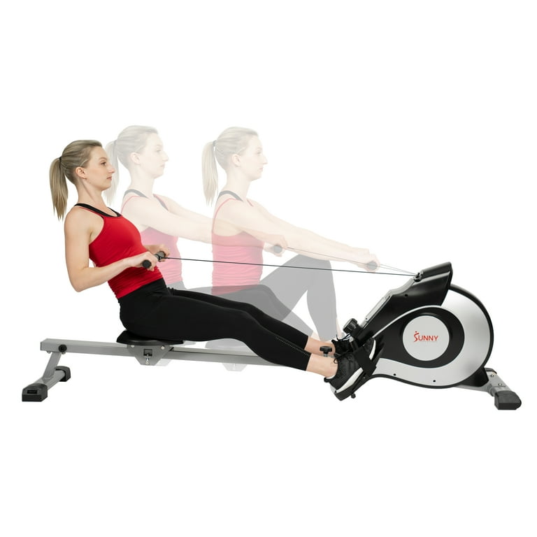 Sunny Health Fitness Magnetic Rowing Machine Silver SF RW520084S