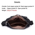 thumbnail image 5 of Bolso bandolera MINTEGRA para mujer, de nailon, impermeable, ligero, Negro, Mediano, 5 of 5
