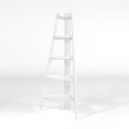 thumbnail image 3 of Bowery Hill 5-Shelf Corner Wood Bookcase in White, 3 of 5
