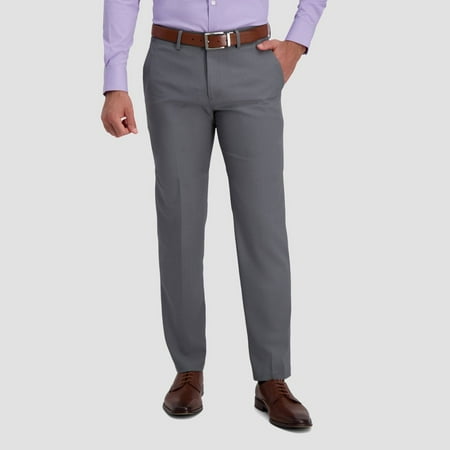 Haggar H26 Men's Premium Stretch Straight Fit Trousers - Dark Gray 36x32