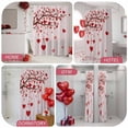 thumbnail image 6 of Valentine's Day Bathroom Shower Curtains with Hooks, Red Love Tree Heart Petal Pink Ombre Romantic Waterproof Fabric Washable Shower Curtain for Home Hotel Bathtub Decor 72x72 Inch, 6 of 9
