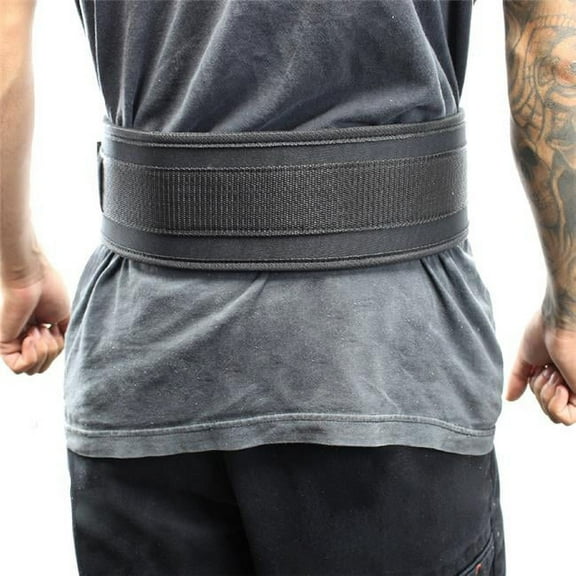 4 in. Last Punch Nylon Power Weight Lifting Belt & Back Support Belt, Black - 2XL