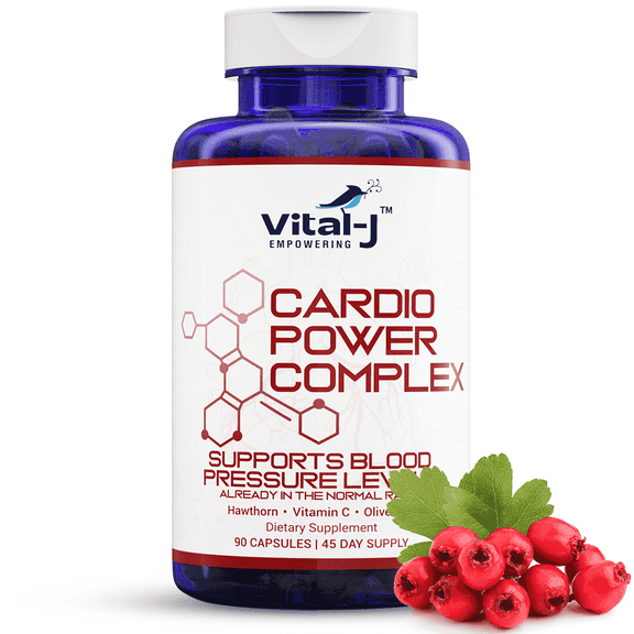 Vital-J Empowering Cardio Power Complex Blood Pressure Support Heart Health 13-in-1 Non-GMO 90 Capsules