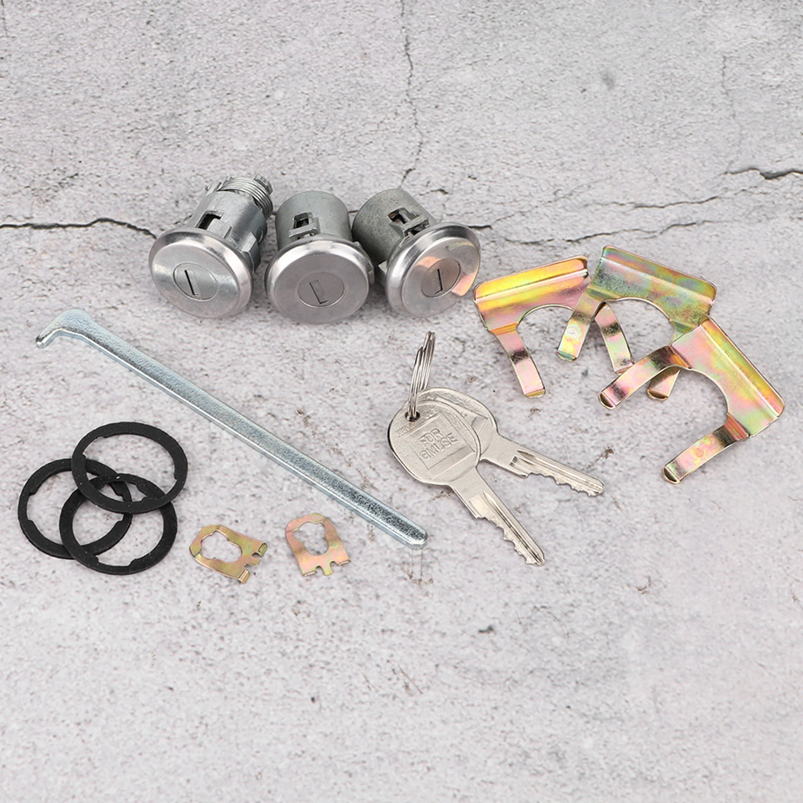 Car Cutlass Lock Set With Keys – Fits Chevelle, Malibu, Monte Carlo, Camaro, Round Head Key Style - View #3