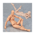thumbnail image 2 of Body Doll, Artists Manikin Blockhead Jointed Mannequin Drawing Figures Male+Female Set (Skin Color), 2 of 7