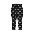 thumbnail image 4 of breaise Polka Dot Print Capri Leggings for Women Tummy Control Knee Length Yoga Pants High Waisted Stretchy Tights Lightweight Workout Cropped Trousers, 4 of 6