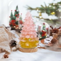 Eespoir Natural Crystal Christmas Tree Lucky Tree, Holiday Mini Christmas Tree Figurine, Christmas Crystal Decorations, for Fireplace Tabletop Centerpiece Xmas Gift