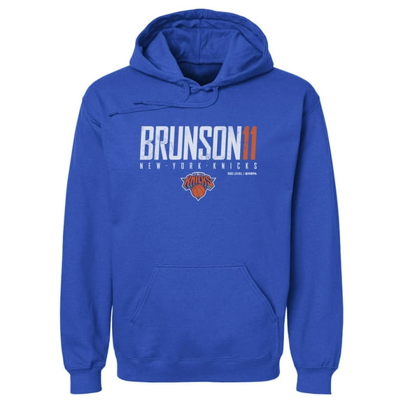 Men's 500 Level Jalen Brunson Blue New York Knicks Elite Pullover Hoodie