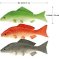 thumbnail image 2 of 3 Pcs Artificial Lifelike Red Green Black Carp Collection Fake Fish for Home Party Kitchen Decoration - 9 inch, 2 of 3