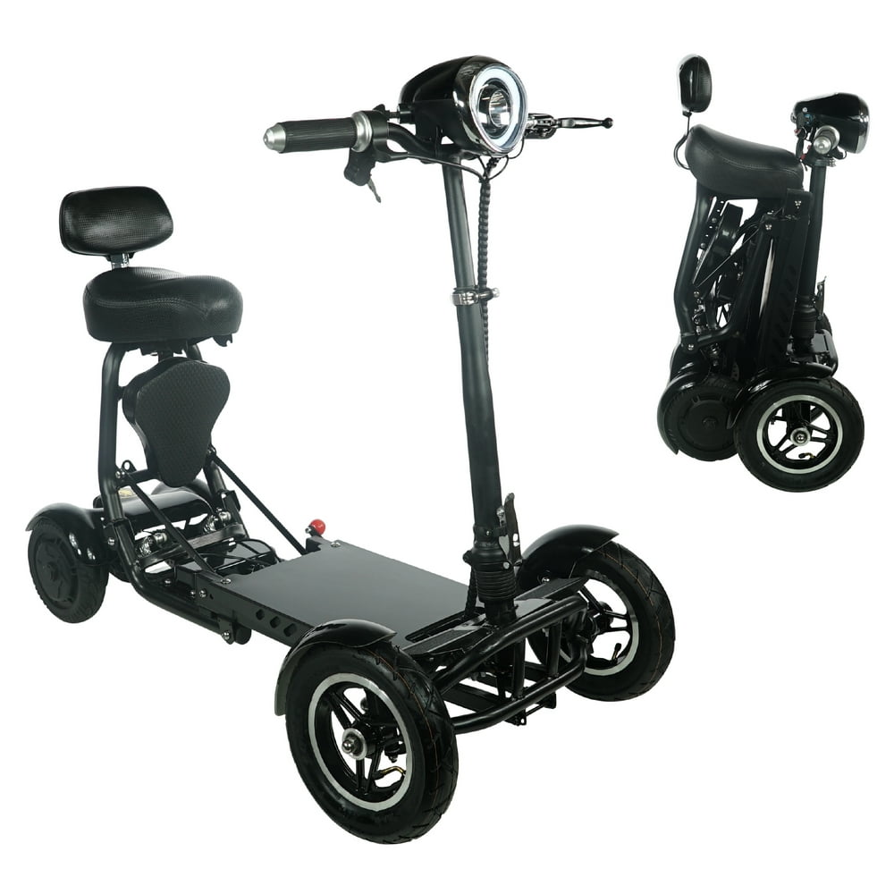 Foldable Lightweight Power Mobility Scooters Multi Terrain Scooter (Black)