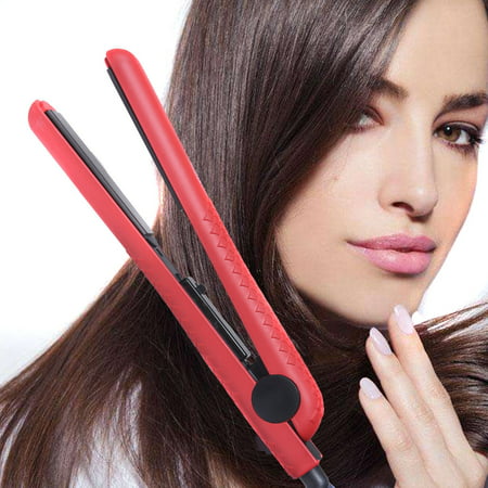Gymax Ceramic Hair Straightener Straightens & Curly Adjustable Temp For All Hair