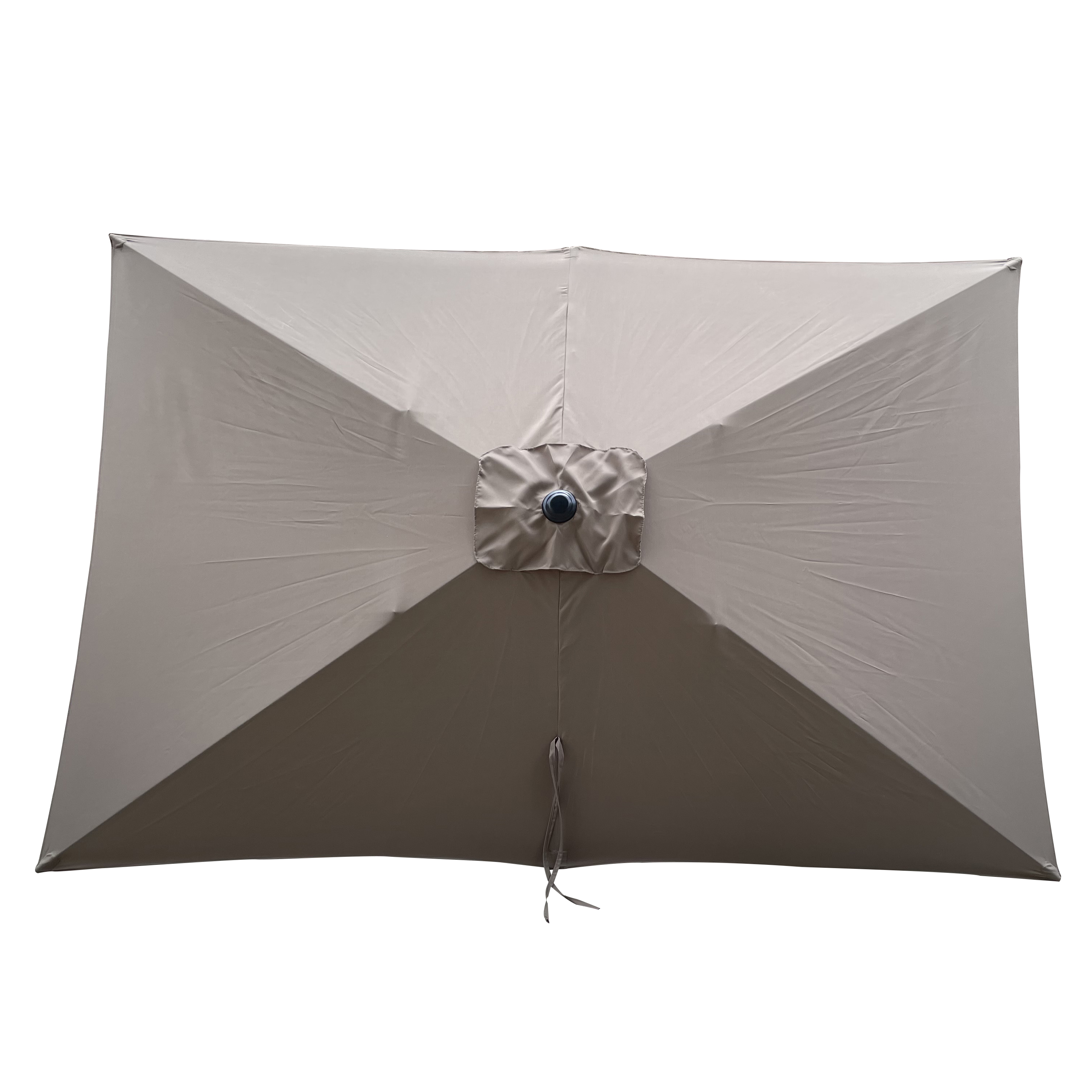6x9 FT Outdoor Patio Sun Umbrella, Adjustable Tilt Waterproof Yard Shade Umbrella with Crank Design, Mushroom