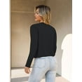 thumbnail image 3 of FOLUNSI Women's Long Sleeve Cropped Cardigans Sweaters Jackets Open Front Short Shrugs for Dresses, 3 of 10