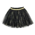 thumbnail image 3 of Tisuna Sequin Skirt For Girls Child Elastic Waist Layer Ruffled Skirt Elegant Lightweight Girls Festival Carnival Dance Outfits Black Size 2-3 Years, 3 of 5