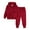 Wine, variant on Kids Girls Velour Hoodie Zipper Sweatsuit Boys 2 Pcs Velvet Tracksuit Zip Up Hoody Tops + Sweatpants Jogger Outfits Set for 8-13 Years