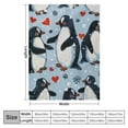 thumbnail image 4 of Chilfamy  Animal Penguin Blanket Ultra Soft Cute Penguins Flannel Throw Blankets Lightweight Fun Art Kids Adult Bedding for Gifts Travel White, 4 of 6
