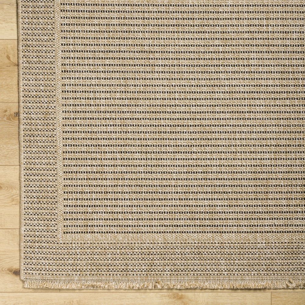 Livabliss Outdoor Rugs, 8x10 Mirage Cottage Tan Area Rug for Patio, Porch, Deck, Backyard, Waterproof Indoor Outdoor Carpet (7'10" x 10')