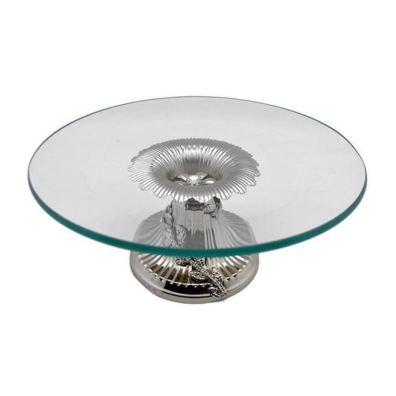 Three Star Import & Export RS2650 11 x 5 in. Round Platter on Base
