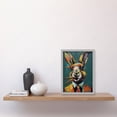 thumbnail image 2 of Rabbit with Cheroot Cigars Wearing Suit Modern Artwork Framed Wall Art Print A4, 2 of 4