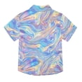 thumbnail image 2 of Dailycode Small Short Sleeve Button Down Shirts Colorful Liquid Marble Casual Shirt 3-10 Years, 2 of 9