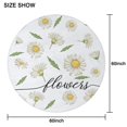 thumbnail image 6 of Spring Daisy Flower Round Table Cloth,Wrinkle Resistant Table Cover with Polyester,Waterproof Reusable Round Table Clothes for Home Decor Summer Spring Picnic Dining Holiday (Round,60x60inch), 6 of 6