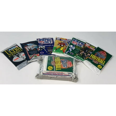 100 Unopened Vintage NFL Football Cards in Factory Sealed Wax Packs | Superior Sports Investments