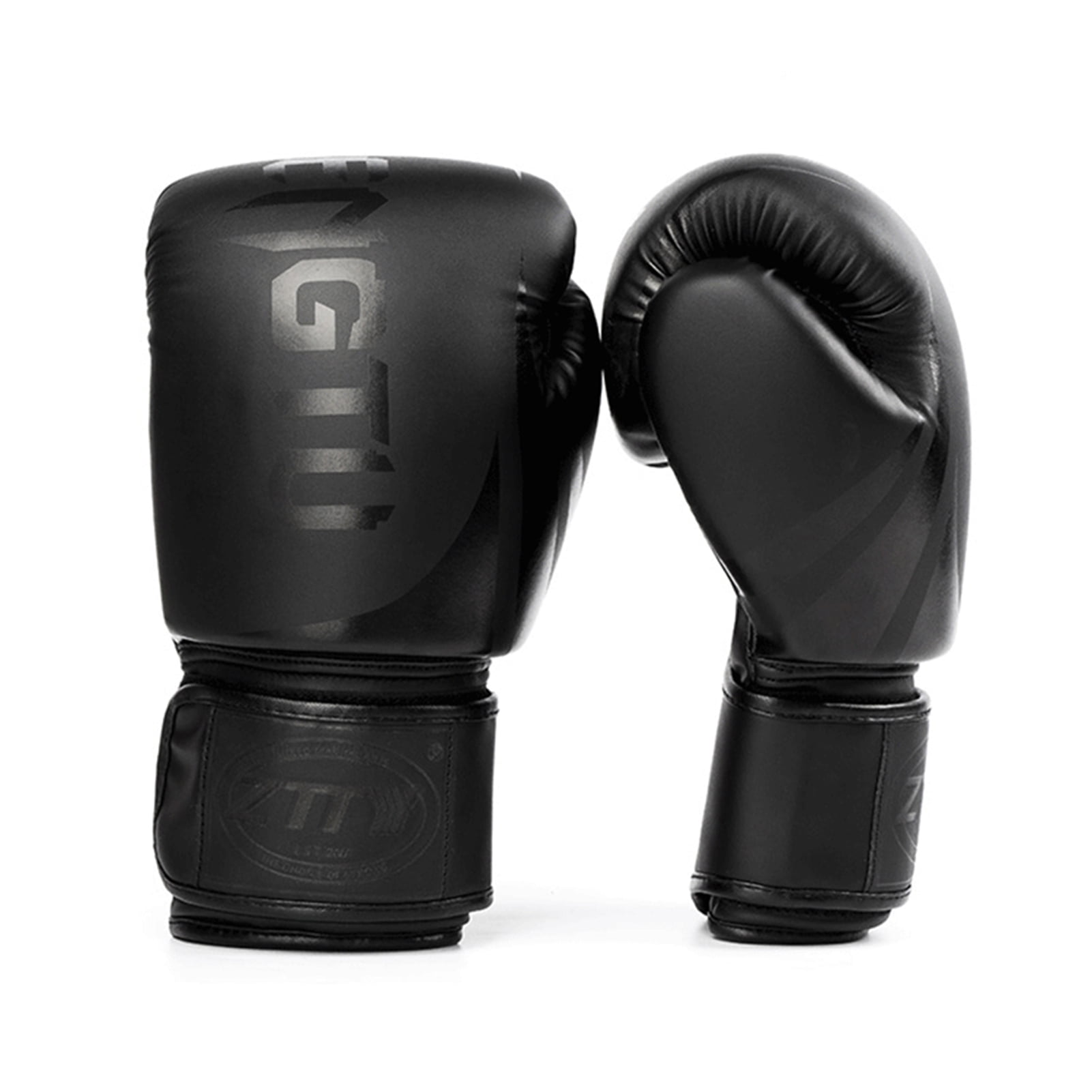 1Pair Boxing Gloves Training Hide Rubber Sparring Punching Bag Mitts Kickboxing 