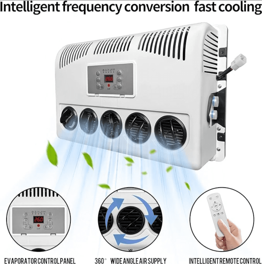 12V Truck Cab Air Conditioner Split ac Kit Universal 12 Volts Electric A/C Unit Fit Cab Truck Bus RV Caravan