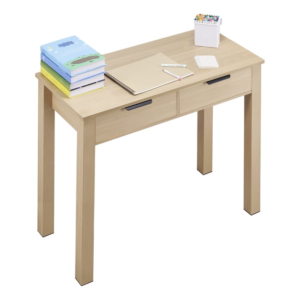 VEVOR Escritorio para Niños de 870 x 395 x 751 mm, Mesa de Estudio Moderna y Sencilla con Cajón Mesa Rectangular para Niños para Dibujar, Leer y Escribir en el Hogar y Dormitorio, Color Madera