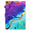 thumbnail image 5 of Case for iPad (A16) 11th Gen 2025 / iPad 10th Gen 2022, Marble Pattern PU Leather Cover Case with Pencil Holder & Card Slots, Multi-Angle Viewing Stand with Auto Sleep / Wake - Purple/Blue, 5 of 8