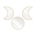 thumbnail image 3 of Juego de espejos acrílicos Moonphase de 3 piezas, decoración de pared de madera con fase lunar para sala de estar, dormitorio, color madera seitruly HA001550-01, 3 of 6
