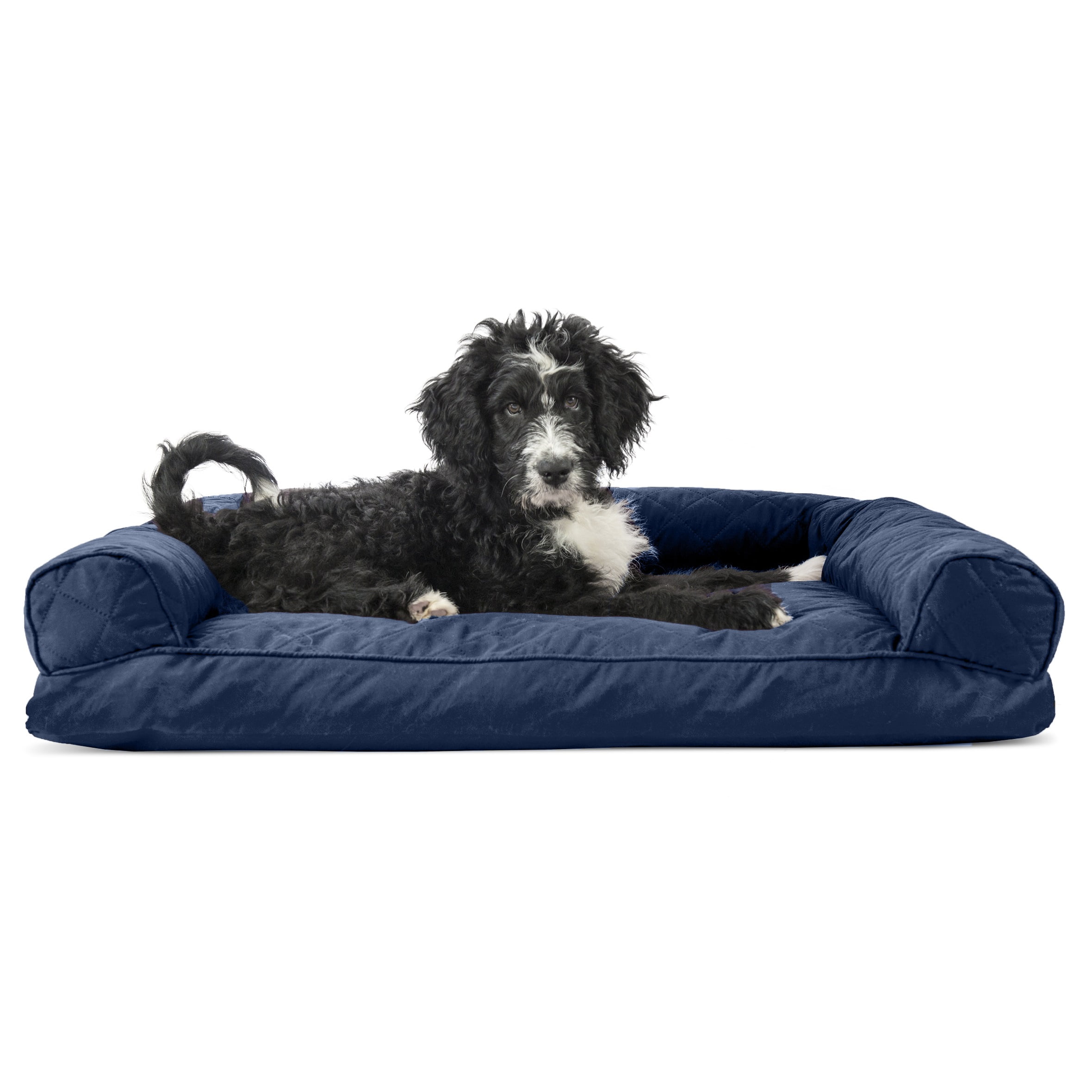 FurHaven Pet Dog Bed Quilted Pillow SofaStyle Couch Pet Bed for Dogs