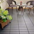 thumbnail image 3 of Plastic Interlocking Decking Tiles 44-Pack 12x12 Inches Waterproof All-Weather Backyard Pool Decking Tiles Durable Dark Gray, 3 of 6