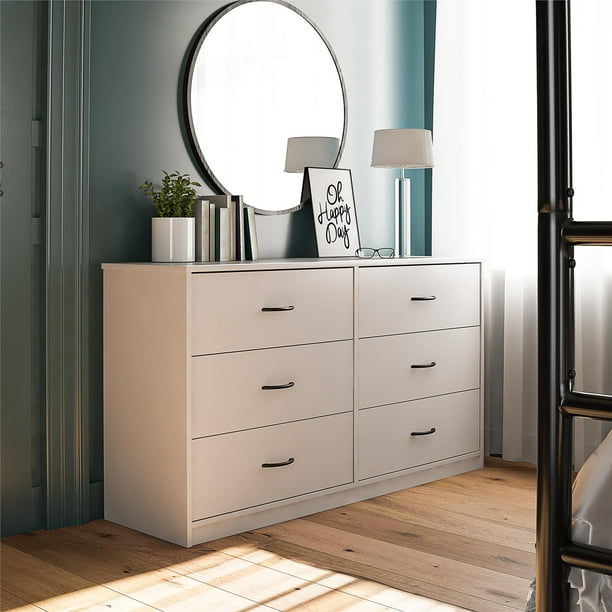 Mainstays Classic 6 Drawer Dresser, Dove Gray