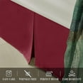 thumbnail image 5 of Elegant Comfort 1-Piece Solid Bed Skirt, 1500 Thread Count Quality, Minimalist Design with a Modern Look- Easy Care, Wrinkle and Stain Resistant, Bedskirt, Twin, Poinsettia Burgundy, 5 of 5