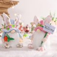 thumbnail image 2 of Conejito de Pascua Gnomo Felpa Tomte Escandinavo Elfo Decoraciones Conejo Con Zanahoria, 2 of 5