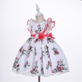 thumbnail image 3 of Cosplay Life Elegant Flower Dress for Girls Young Adults Fashion Bow Flower Waistline Kids Party Festival Ages 2-6 Years Old (WHITE, 2YRS), 3 of 6