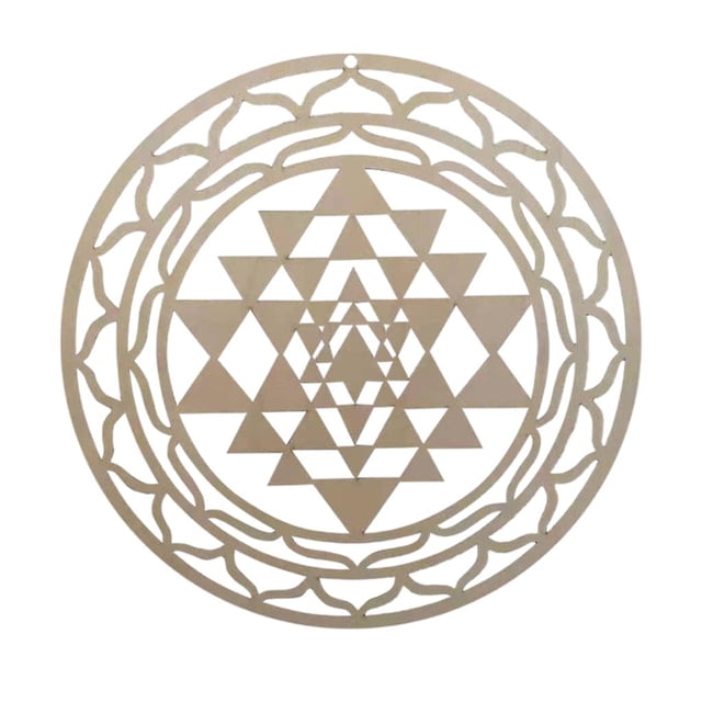 Decoración de pared Mandala Tablero de rejilla de cristal de geometría sagrada para de meditación
