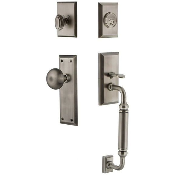 Grandeur Favfav_Eset_238_Cg Fifth Avenue Solid Brass Rose Keyed Entry Single Cylinder "C"