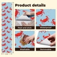 thumbnail image 5 of Crab Peel and Stick Wallpaper 23.6in x 9.8ft Red Crabs Swimming Light Blue Contact Paper Vinyl Waterproof Self Adhesive Wall Paper for Bedroom Shelf Cabinet Renter Friendly, 5 of 8