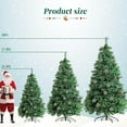 thumbnail image 3 of LAZY BUDDY 8FT Artificial Christmas Tree with 1000 Tips and 400 Warm White Lights, Prelighted Snow Flocked Pine Tree, Metal Stand for Office Home Store Party Holiday Decor, 3 of 14