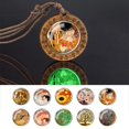 thumbnail image 2 of Gustav Klimt The Kiss Luminous Necklace Klimt's Mother and Child Art Necklaces Romantic Valentines Day Gift Wooden Jewelry Gao Jinjia LED, 2 of 2