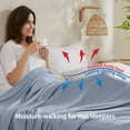 thumbnail image 4 of Regency Heights Cozy Bamboo Cotton Blanket, Lightweight Blanket for Sofa Couch, All Season Breathable Bed Blanket for Hot Sleepers with Diamond Jacquard, King, Light Blue, 4 of 13