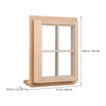 thumbnail image 3 of 2 Pcs Miniature Window Frame Models Tiny Furniture Window Ornaments Toys for Doll House, 3 of 8
