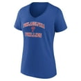 thumbnail image 2 of Women's Royal Philadelphia Phillies Heart and Soul V-Neck T-Shirt, 2 of 3