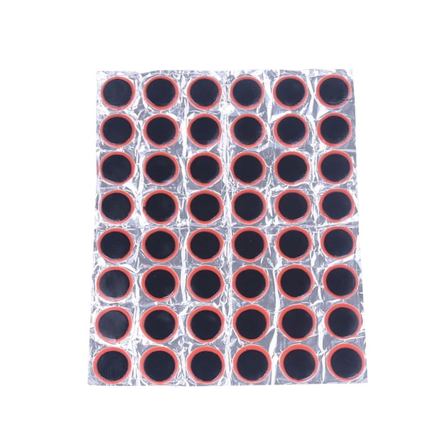 EeaseMX Kit de reparación de 48 parches de goma para neumáticos de motocicleta de 25 mm para cámara interior de neumático de motocicleta