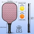 thumbnail image 4 of Pickleball Paddles Set Of 2, Fiberglass Surface, Colorful Geometry Print, 4 Balls & Bag, 4 of 5