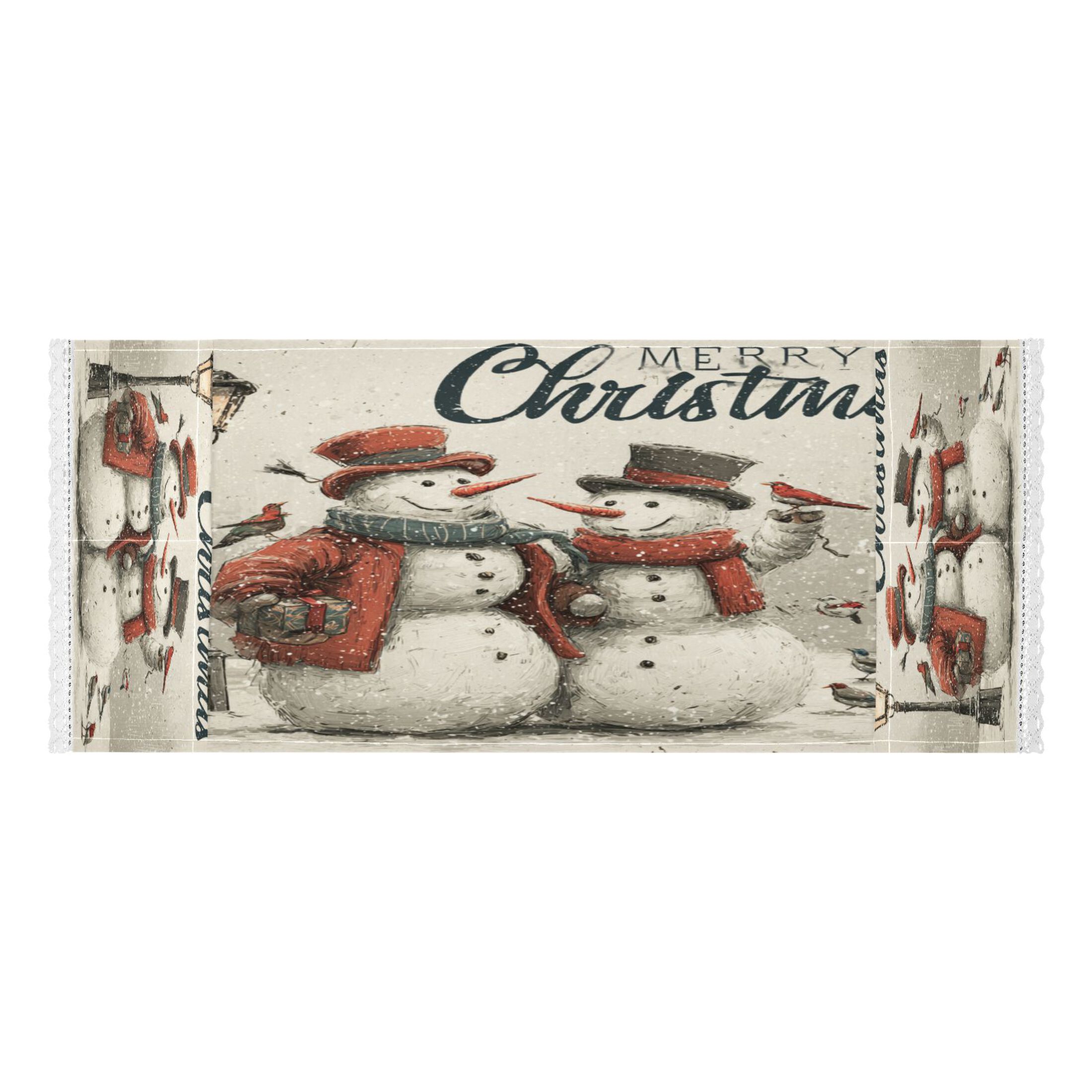Wobogo Vintage Snowman Washing Machine Cloth Dryer Refrigerator Top Cover Protective Non-Slip Mat For Kitchen Laundry
