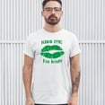 thumbnail image 3 of Tee Hunt Kiss Me I'm Irish! T-shirt Funny St. Patrick's Day Shenanigans Men's Tee, White, XX-Large, 3 of 5