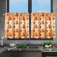 thumbnail image 4 of Thanksgiving 24inches Tier Curtain Kitchen Tiers Valances Curtains Light Filter Rod Pocket,2 Panels Set,28"X24", 4 of 6